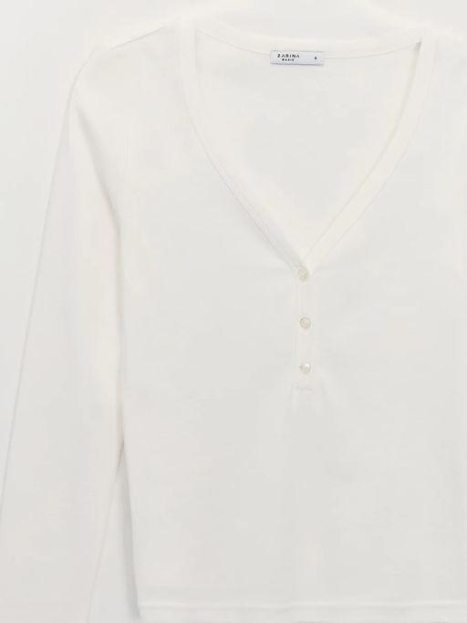 Лонгслив с застежкой на груди / Zarina  фото 9