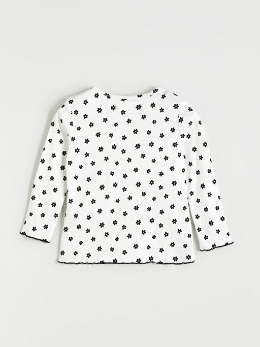 Bisiklet Yaka Puantiyeli K?z ?ocuk Ti??rt