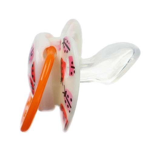 Соска - пустышка ортодонтическая, силикон, +3мес., Божья коровка - Крошка я фото 2