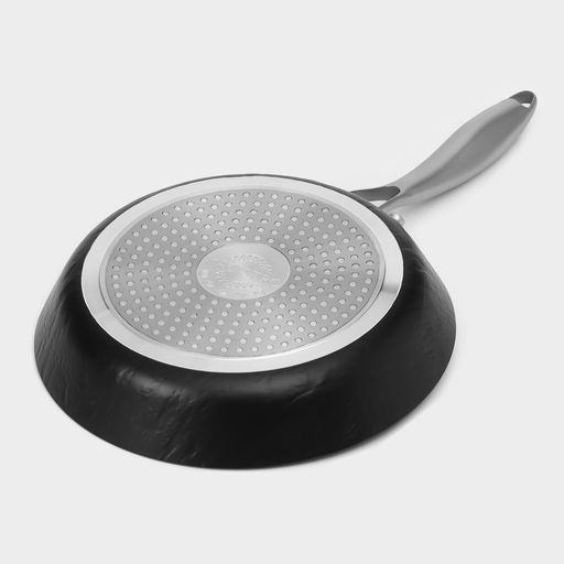 Сковорода Magistro Rock Stone, d=22 см, h=4.3 см, кованый алюминий, антипригарное покрытие, индукция, чёрная фото 6