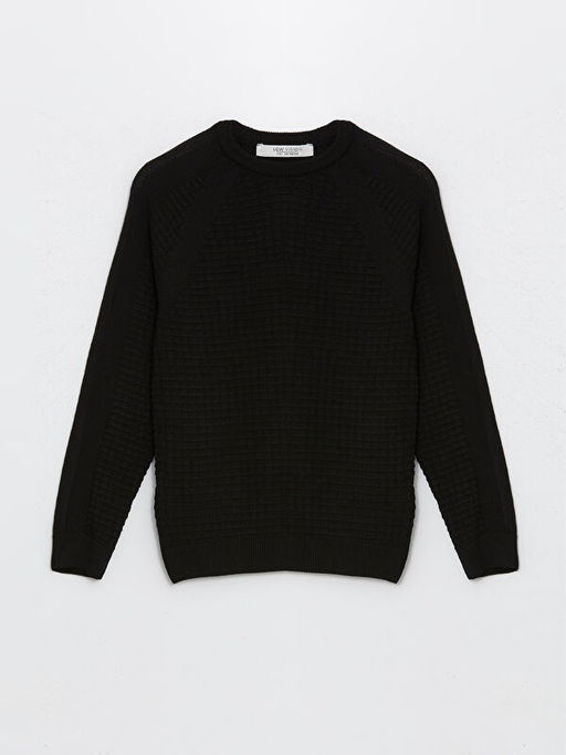 Bisiklet Yaka Uzun Kollu Erkek ?ocuk Kazak