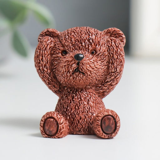 Цена за 4 шт. Фигурка полистоун «Мишка: не слышу, не вижу, не скажу», 4×2.5×3 см, МИКС