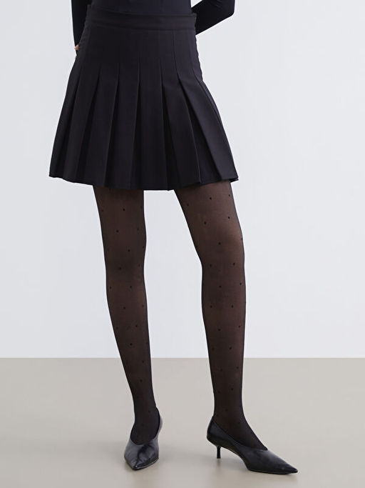 ?ift Katl? Puantiyeli Kad?n K?lotlu ?orap