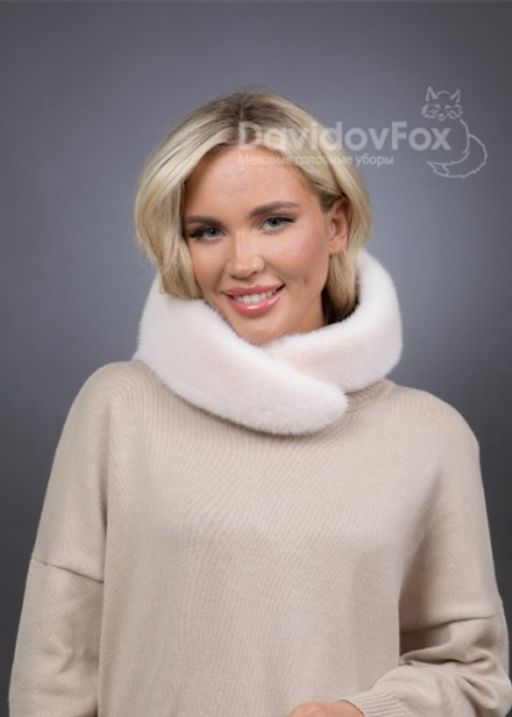 Платок Трикотаж Норка Розовый жемчуг