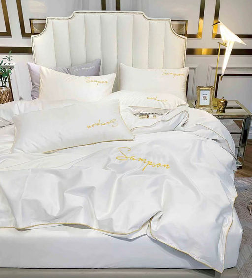 КПБ Candies однотонный с вышивкой CANOV020 Евро