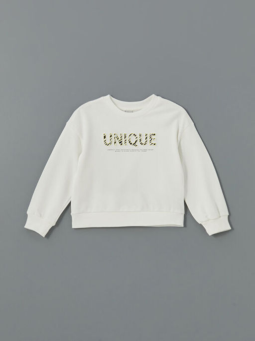 Bisiklet Yaka K?z ?ocuk Sweatshirt