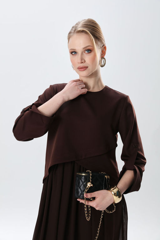 Платье NIKVA н740-24 шоколад  фото 11