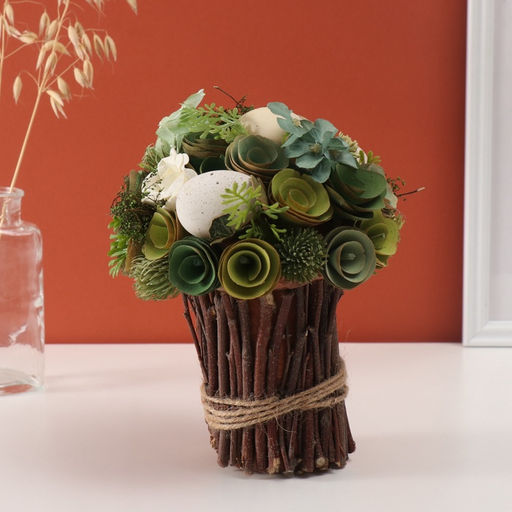 Интерьерный декор Пасхальный зелёный букет, 20?20?22 см