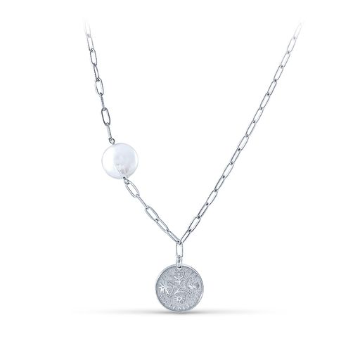 Колье с жемчугом коин (культ.) - Серебряные крылья фото 2