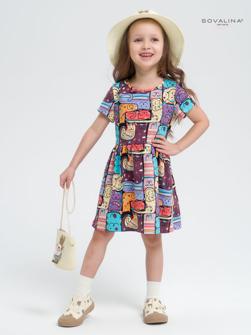 Платье Лето коты в горошек new - Sovalina фото 6