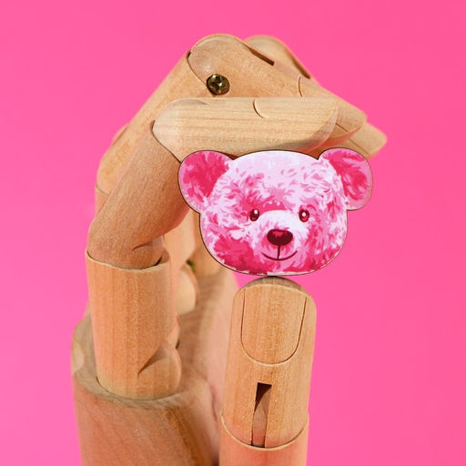 Значки деревянные, неразлучники Любовь это когда, 2 шт., 8 х 12 см.