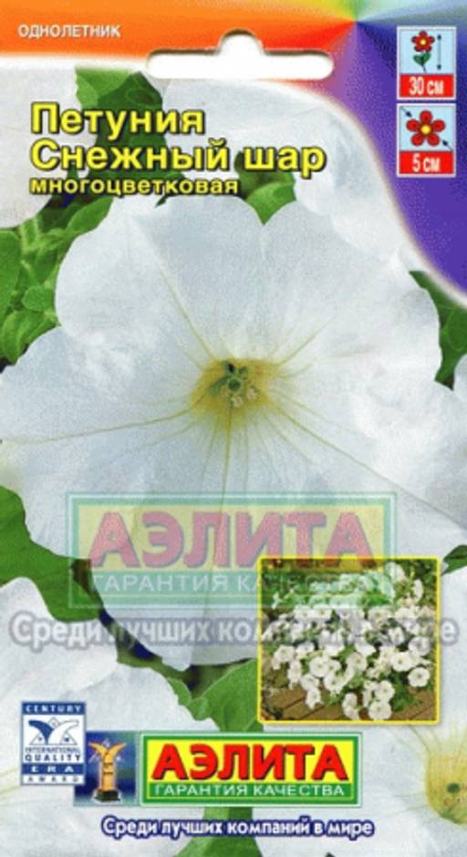Петуния Снежный шар многоцветковая