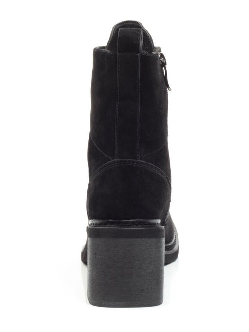 04-SE21W-2B BLACK Ботинки зимние женские (натуральная замша, натуральный мех)
