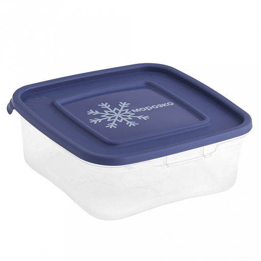 Контейнер для замораживание продуктов "Морозко" 0,7л, 14х14х5,5см , квадратный, пластмассовый (Россия)