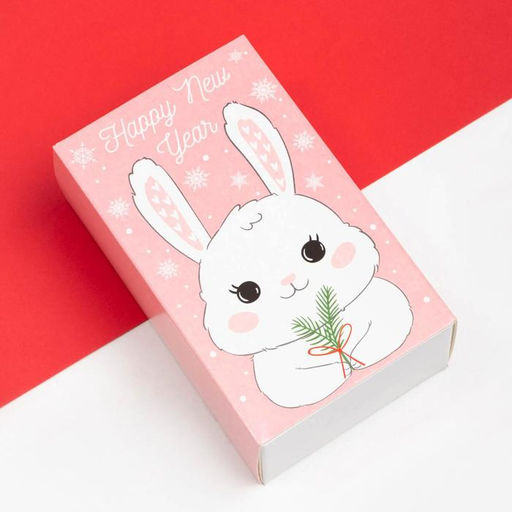 Носки детские новогодние для девочки Крошка Я «Зайчик», набор 4 пары, 8-10 см