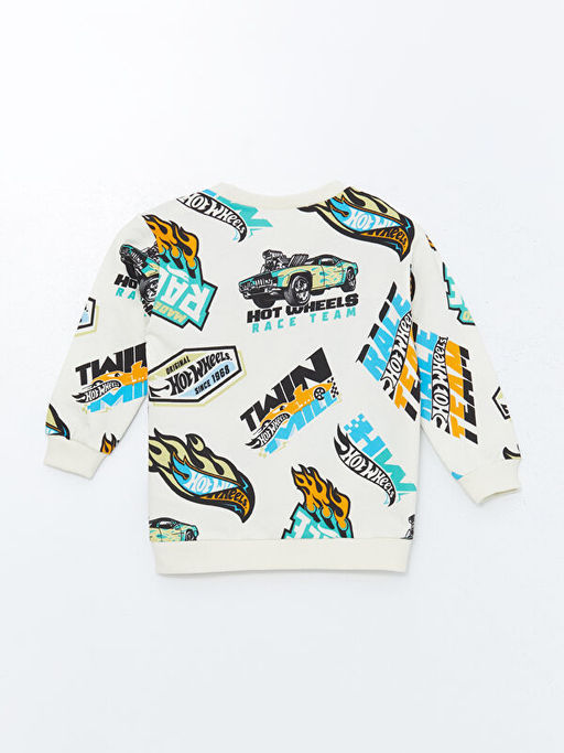 Bisiklet Yaka Bask?l? Erkek Bebek Sweatshirt ve E?ofman Alt 2li Tak?m - Waikiki фото 3