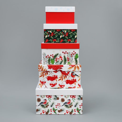 Набор подарочных коробк 5 в 1 С Новым годом!, 14 14 8 22 22 12 см - Дарите счастье фото 19