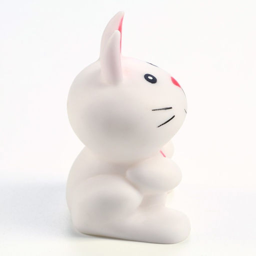 Игрушка пищащая Кот для собак, 8,5 см, белая - Пижон фото 3