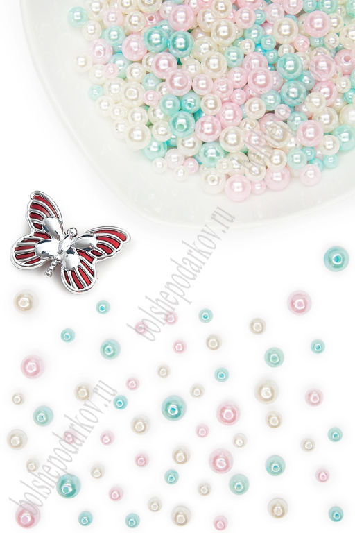 Бусинки (500 гр) SF-8065, микс 6/8/10 мм, ассорти №2