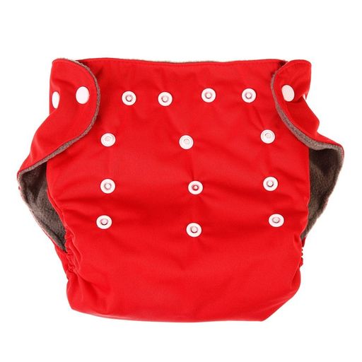 Трусики-подгузник, многоразовый, угольно-бамбуковая ткань, цвет красный, от 0-36 мес. - Крошка я фото 6