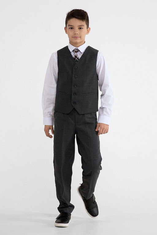 Серые школьные брюки для мальчика Инфанта, модель 0913/1  фото 2