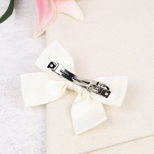 Бант-заколка для волос / MZ47-43 /уп 12/ белая - Галеонтрейд фото 2