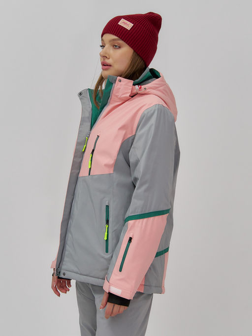 Горнолыжный костюм женский зимний персикового цвета 0709_1P - Chunmai фото 12