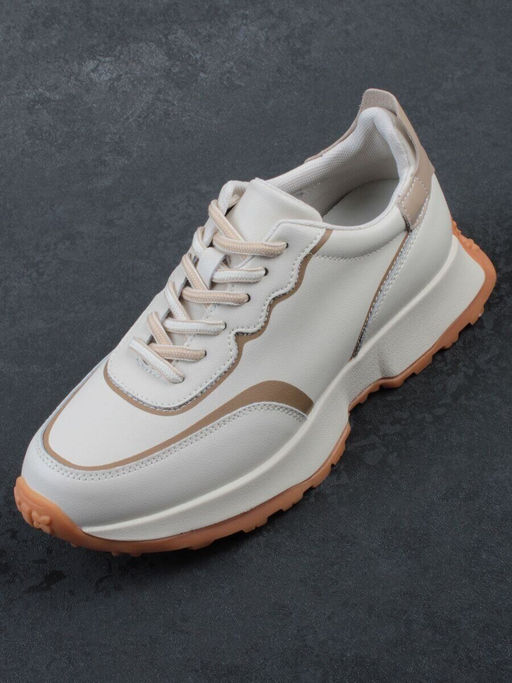 03-YC353-1 BEIGE Кроссовки женские (натуральная кожа)