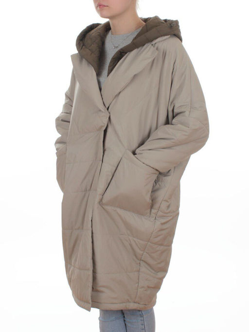 8030 DK. BEIGE Куртка демисезонная женская (100 гр. холлофайбер)