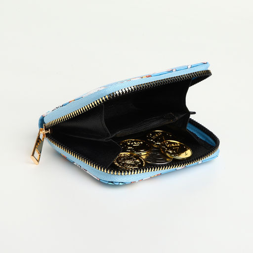 Кошелёк детский «Кролики», на молнии, голубой