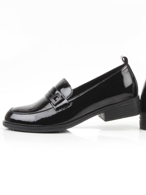 03-DHL255-1 BLACK Лоферы женские (натуральная кожа)