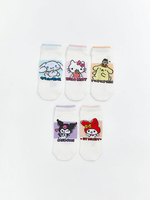 Hello Kitty Desenli K?z ?ocuk Patik ?orap 5li