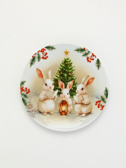 Посуда новогодняя «Новый Год», набор 4 предмета: тарелка