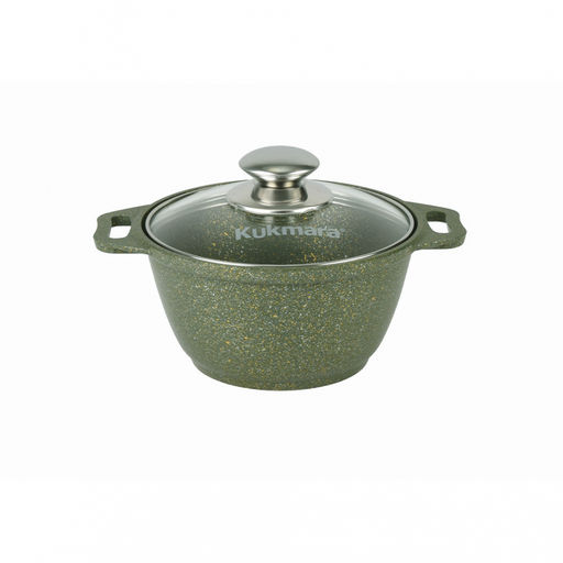ЛА_АП_TRENDY STYLE (malachite) Кастрюля 1,0л стекл крыш, арт. к11tsml