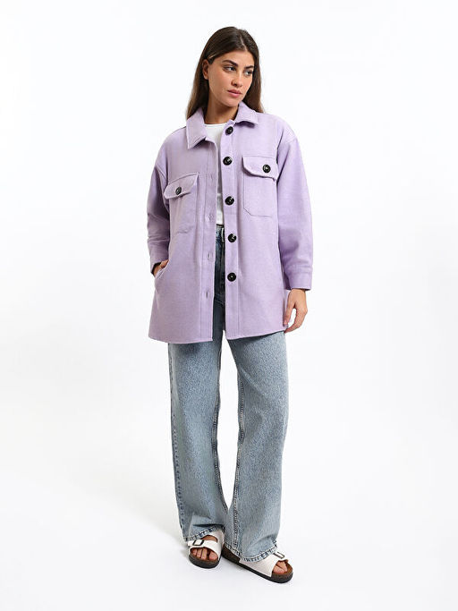 Oversize Kad?n Oduncu G?mlek Ceket