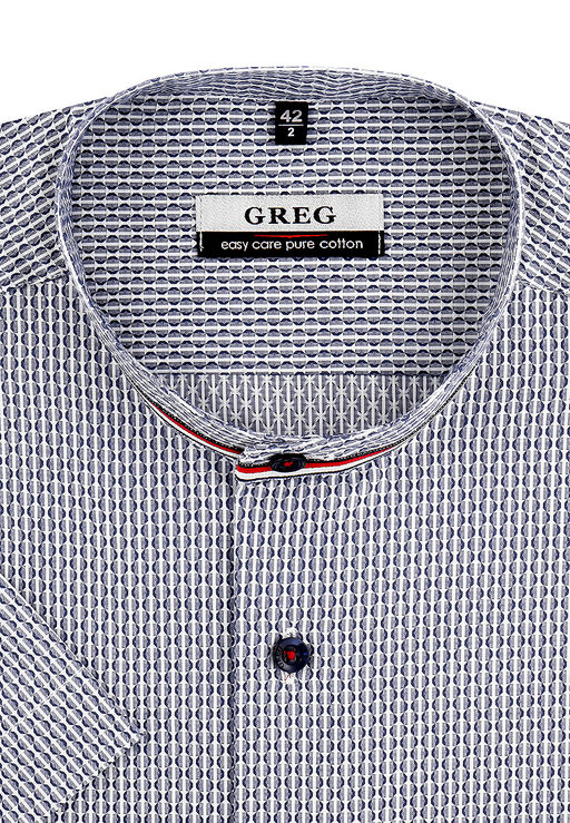 Сорочка мужская короткий рукав GREG 213/001/8717/ZS/C/1p