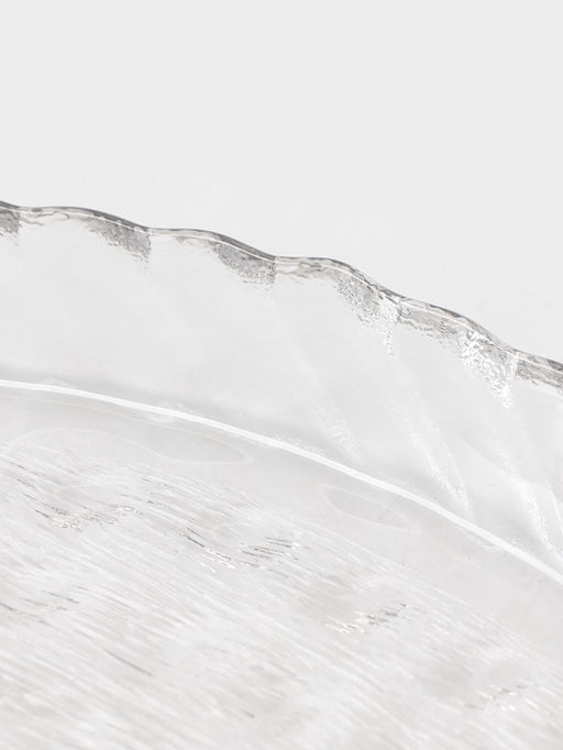 Десертная тарелка Magistro Кринкл, d=21.3 см, стекло, прозрачная