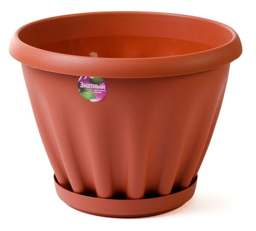 Горшок Знатный 2,0 л, d-180, с/п, терракот, арт. Мп302Т