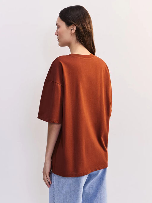 Базовая футболка оверсайз из хлопка OVERSIZE0526-21 / Zarina  фото 8