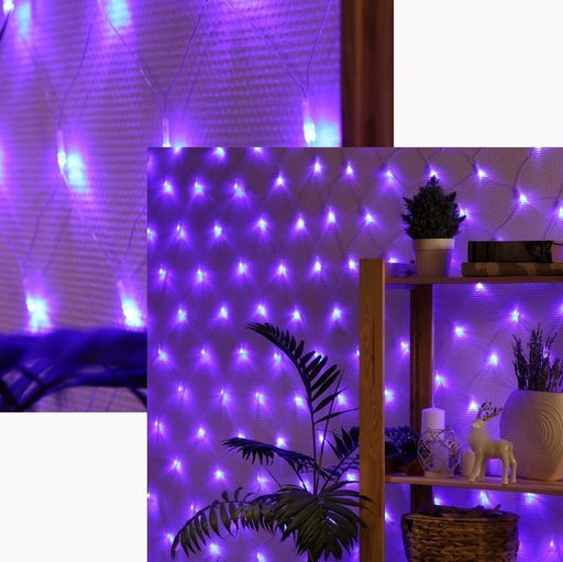 Светодиодная сеть (220в,2х2м, синяя) - Family фото 3