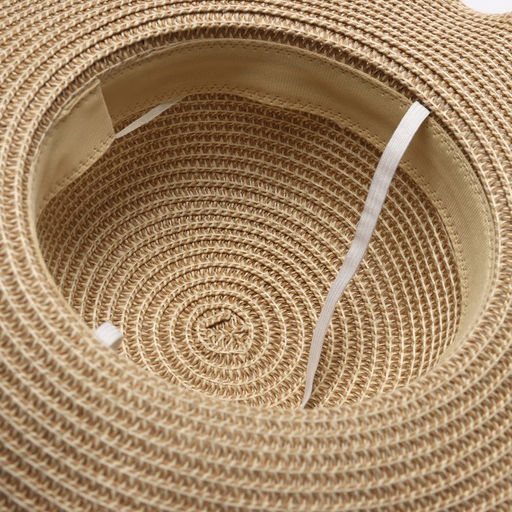 Шляпа для девочки с бантом MINAKU, размер 52, бежевая