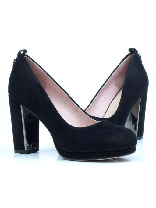 06-X0616-H187-K20 BLACK Туфли женские (натуральная замша)