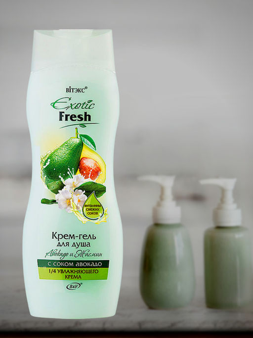 Гель-крем для душа EXOTIC FRESH JUISE Авокадо и Жасмин, 515 мл