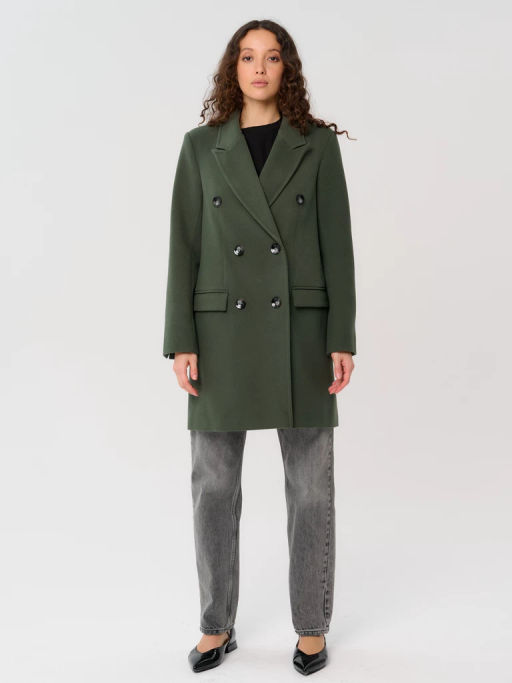 Пальто женское 1241113004 khaki - Eleganzza фото 2