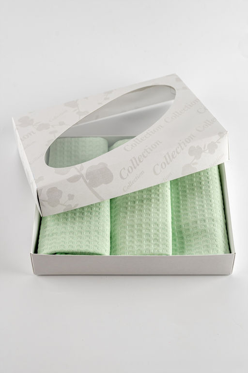 Набор вафельных полотенец в подарочном коробе