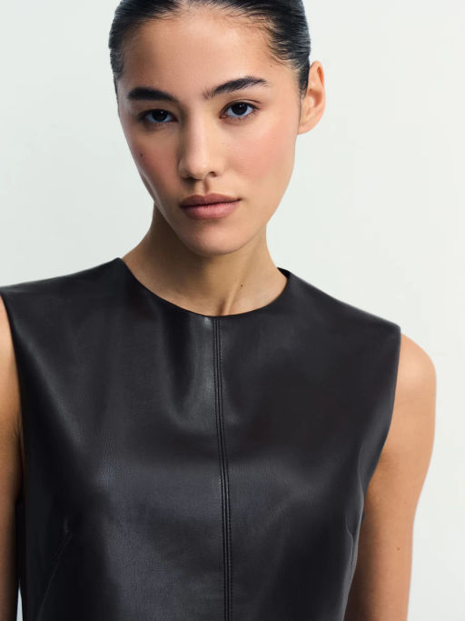 Платье миди из искусственной кожи / Zarina