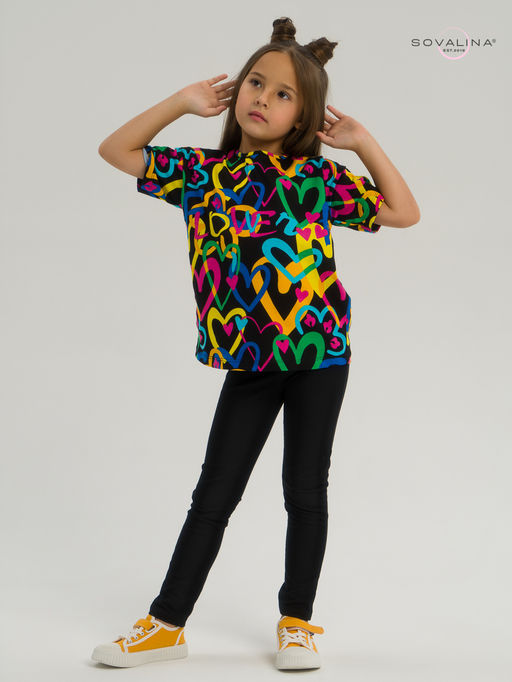 Костюм Мун яркие сердца-черный - Sovalina фото 26