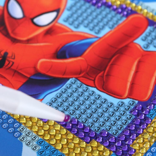 Алмазная мозаика с частичным заполнением для детей «Человек-паук», 16 х 10,5 см