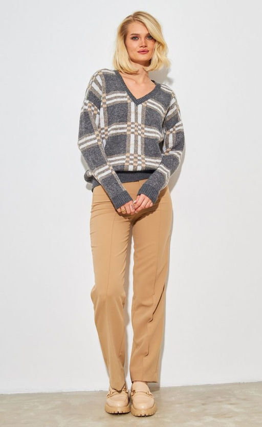 Пуловер P322-15804 grey - Fine joyce фото 4