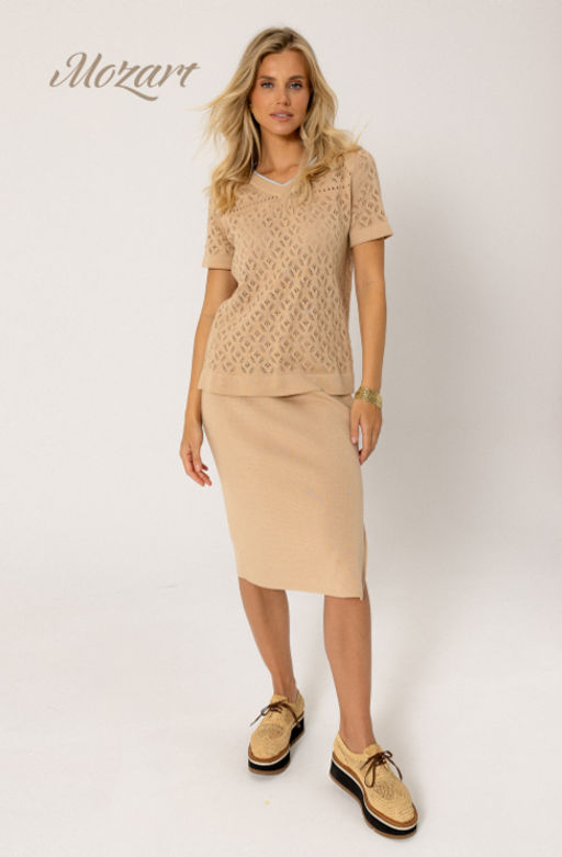 SS-2546 джемпер женский бежевый - Mozart фото 3